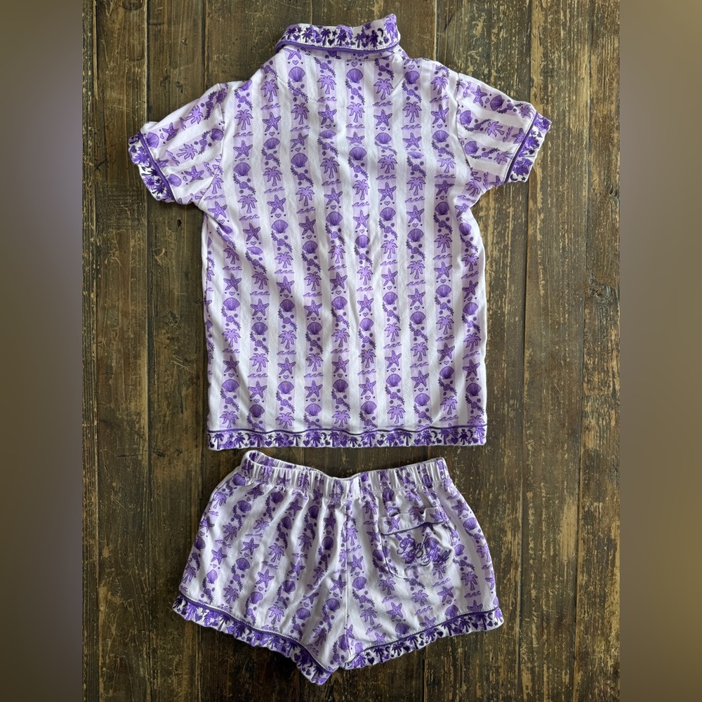 (Pink Palm Puff) Pajamas - Women's XXS - Picture 3 of 8